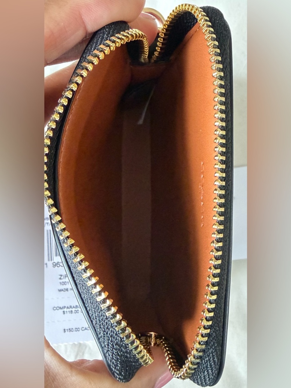 NWT-Coach Zip Card Case In Signature Canvas - Picture 10 of 11